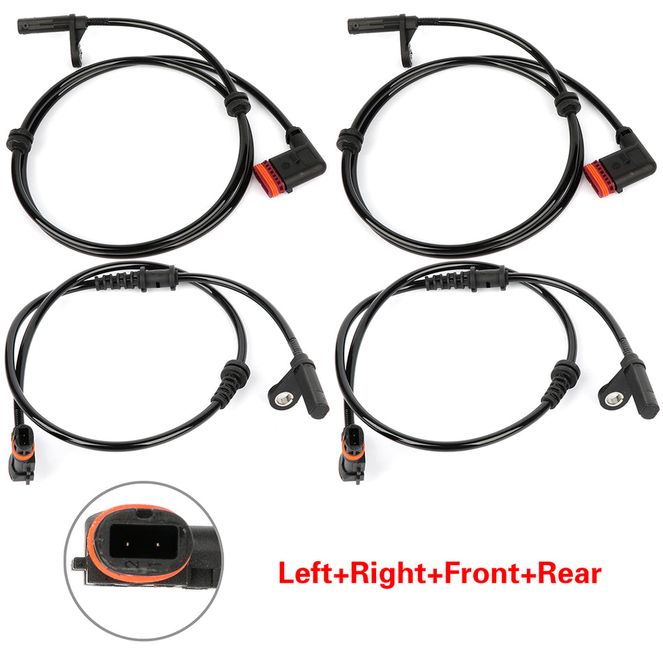 4 Pcs Front Left & Right ABS Sensor Fits Mercedes-Benz C350 & C63 AMG 2008-2015