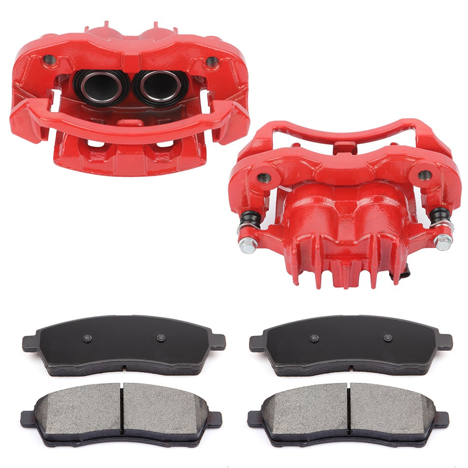 Rear Brake Calipers And Ceramic Pads For Ford F-250 F-350 Super Duty 2000-2004