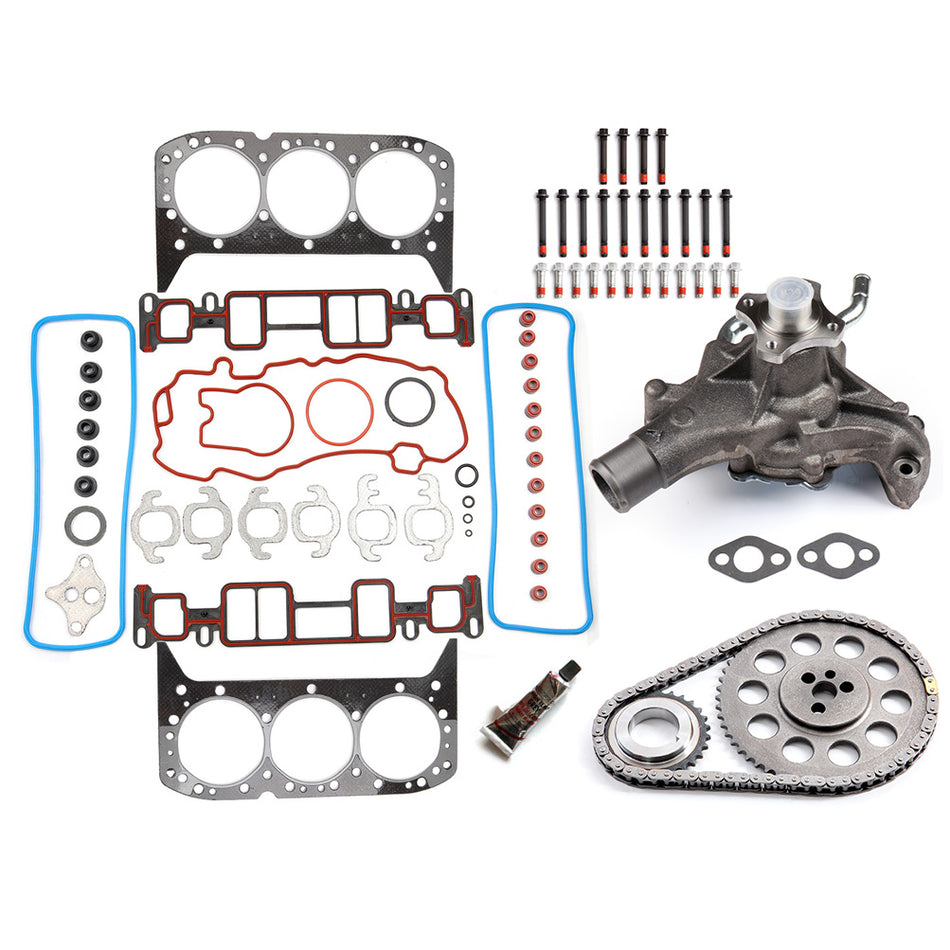 99-05 Chevrolet Astro 99-01GMC Jimmy Head Gasket Bolts Set & Water Pump Timing Chain Kit