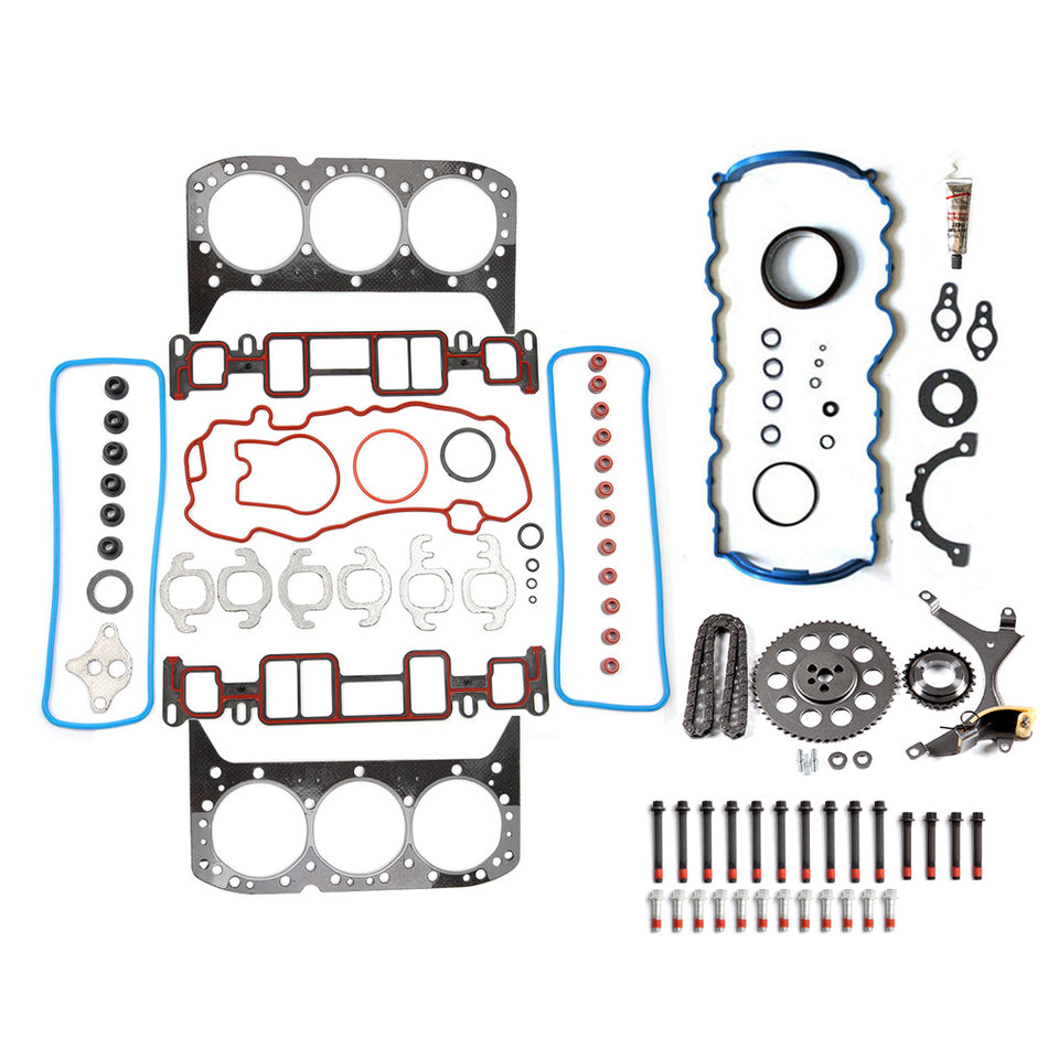 99-01 Chevrolet Blazer 03 Chevrolet Express 1500 Full Gasket Set Timing Chain Kit Head Bolts