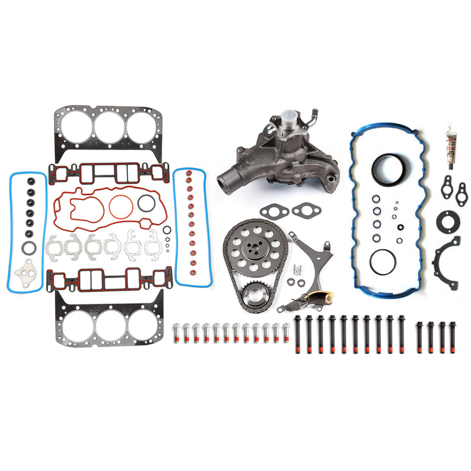 99-01 Chevrolet Blazer 03 Chevrolet Express 1500 Full Gasket Set Timing Chain Kit Head Bolts Water Pump
