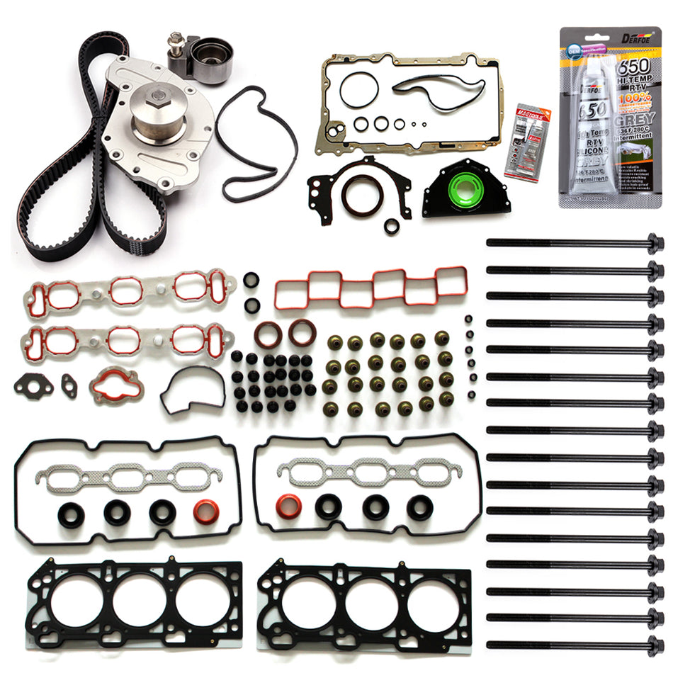 2005-2006 Dodge Magnum 3.5L Full Gasket Set Bolts Timing Belt Water Pump