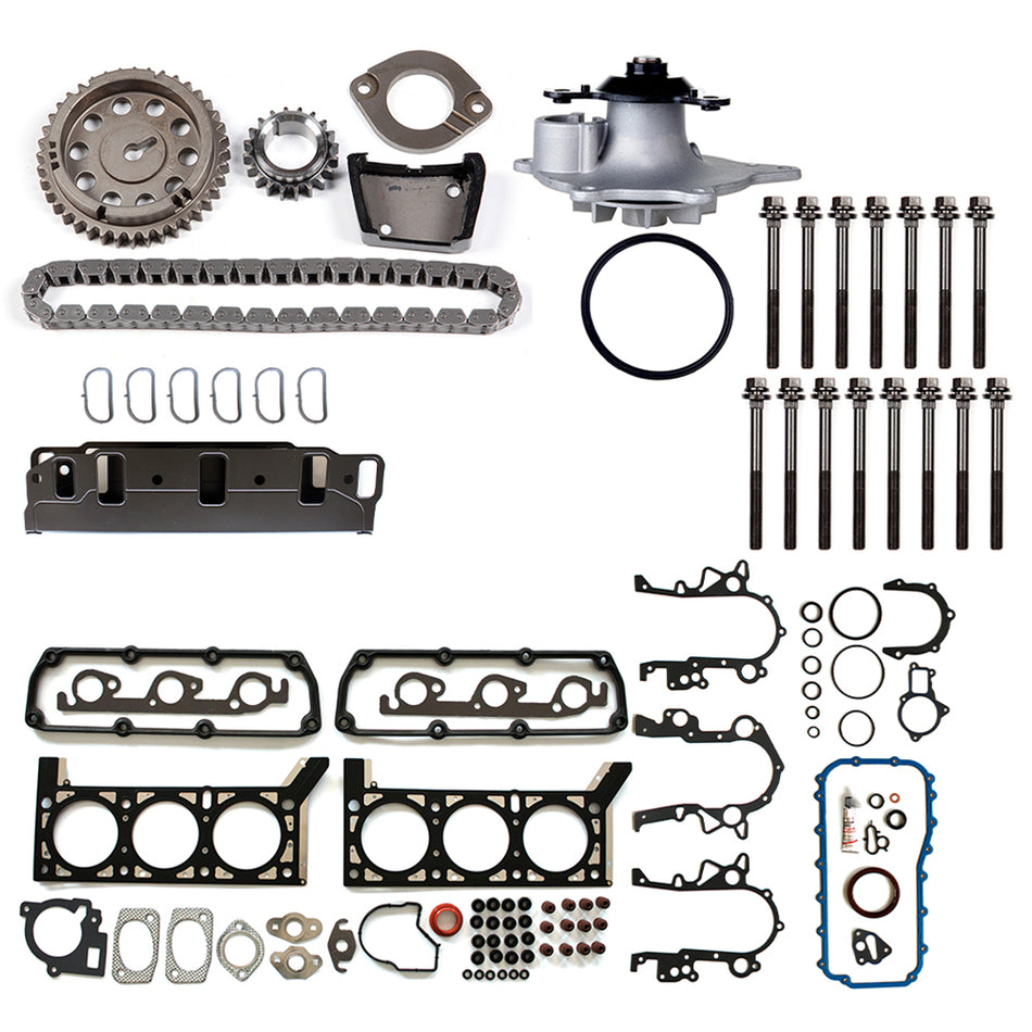 Full Gasket Bolts Set Water Pump Timing Chain Kit For 01-03 Chrysler Voyager 3.3