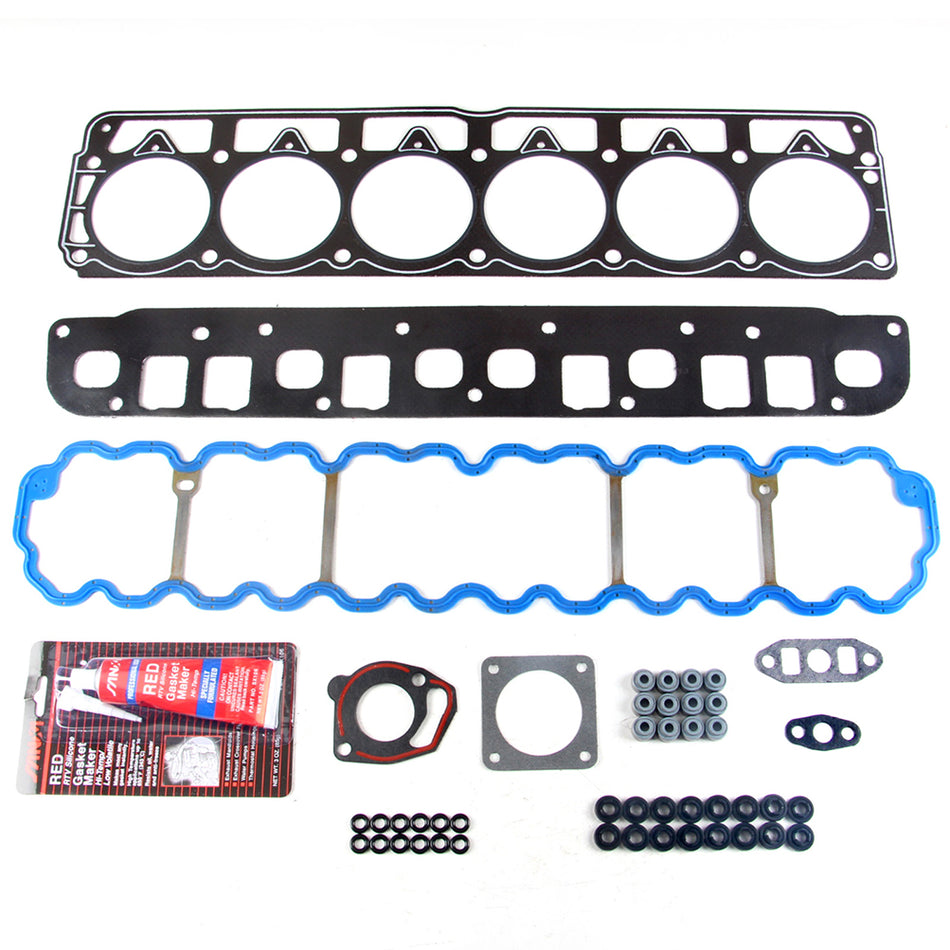Head Gasket Set Head Bolts Timing Chain Kit For 96-98 Jeep Cherokee 4.0L l6 OHV
