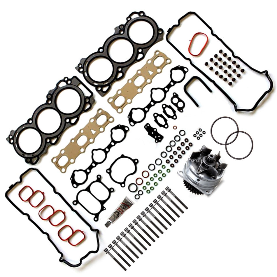 Head Gasket Set Head Bolts Water Pump For 06-09 Nissan Frontier 4.0L V6 DOHC