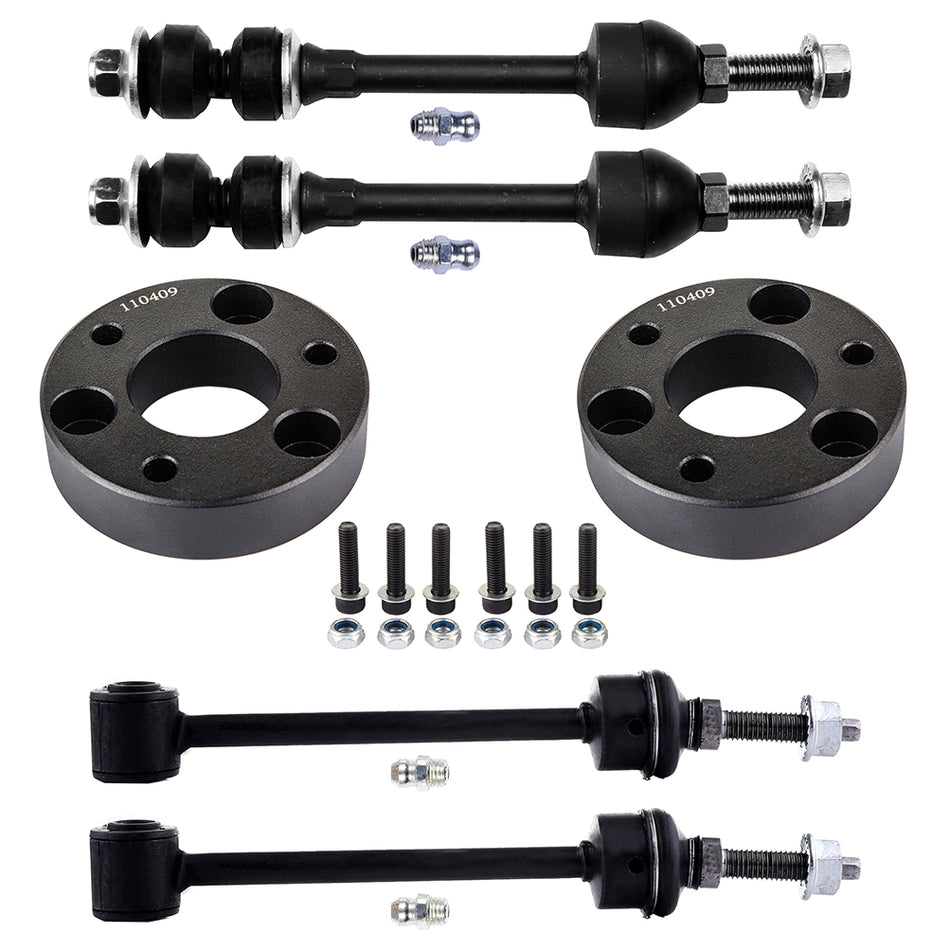 6pcs Front Rear Stabilizer Bar Links + Front Leveling Lift Kits For 2006 Dodge