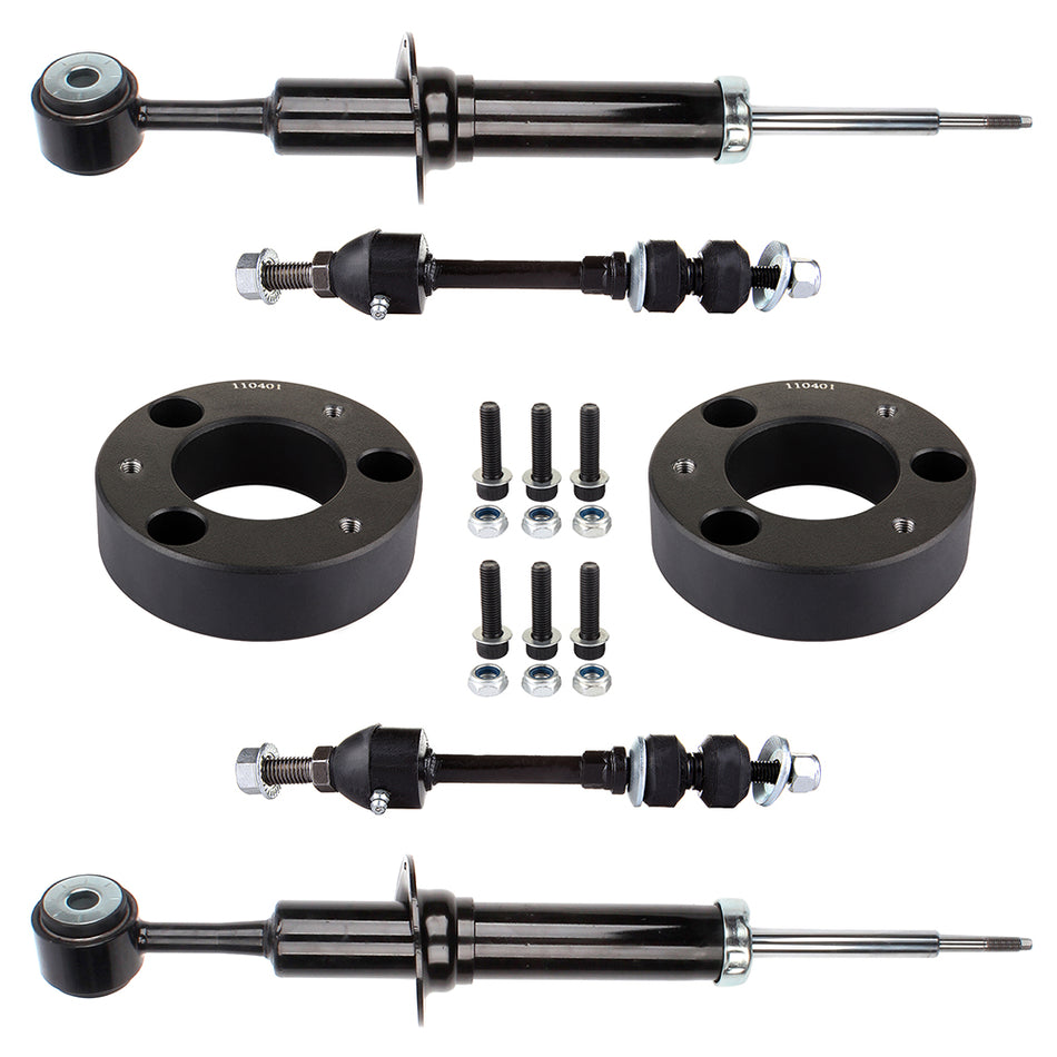 6pcs Leveling Lift Kits+Shock Absorbers Strut Kits+Stabilizer Bar Links For Ford