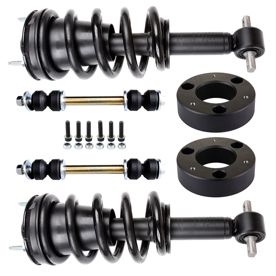 6pcs Stabilizer Bar Links 139105 F Strut Coil Spring Assembly Leveling Lift Kits