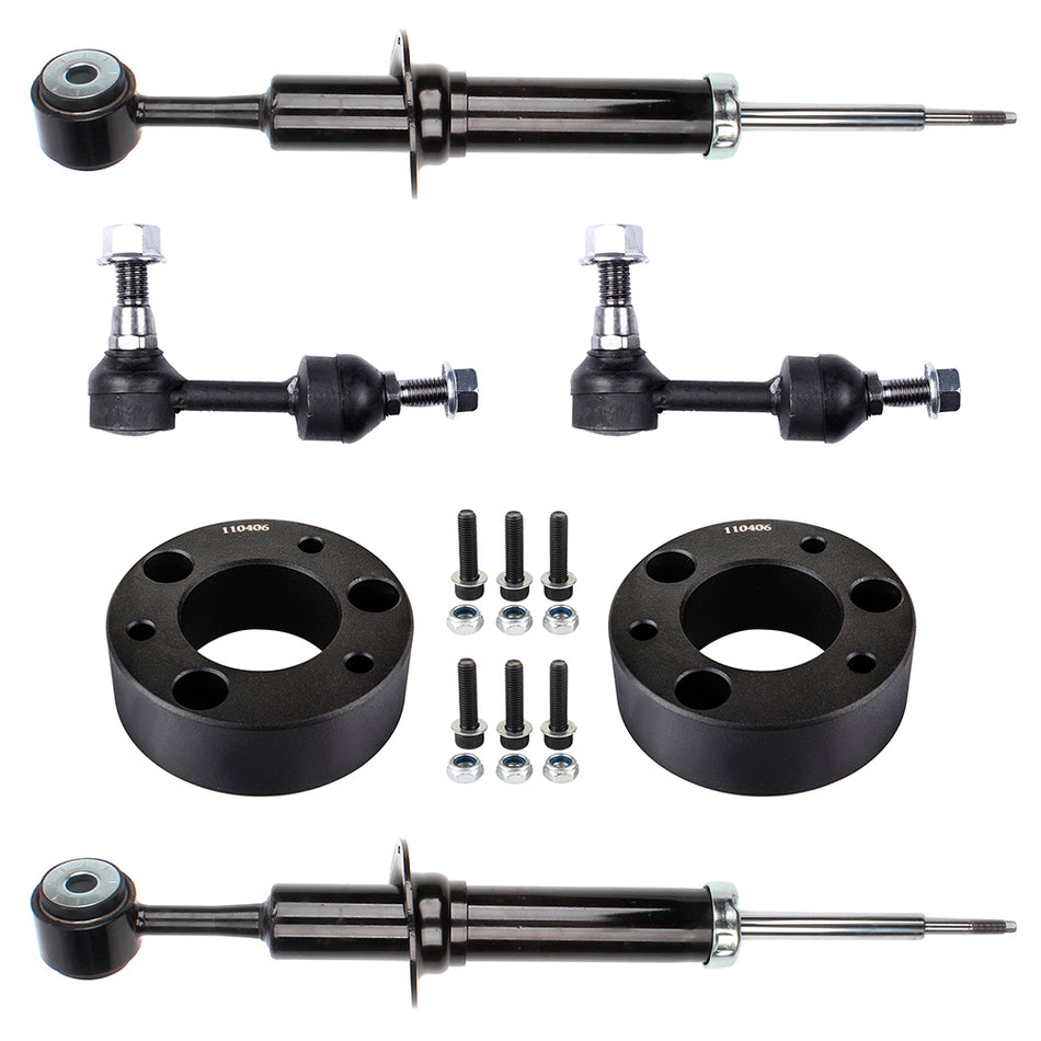 6pcs Sway Bar Link Shocks Struts 3inch Front Leveling Lift Kit For 04-05 Ford F-150