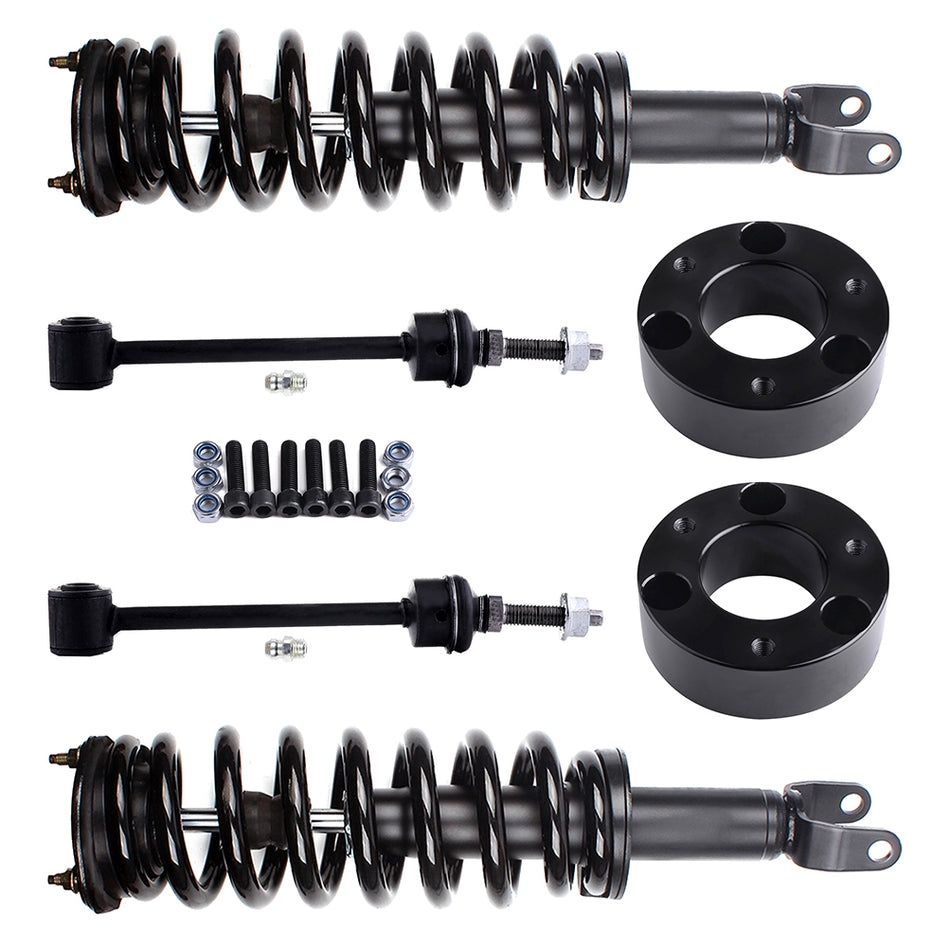 6pcs Sway Bar Complete Strut & Spring 2.5inch Leveling Lift Kit for Dodge Ram 1500