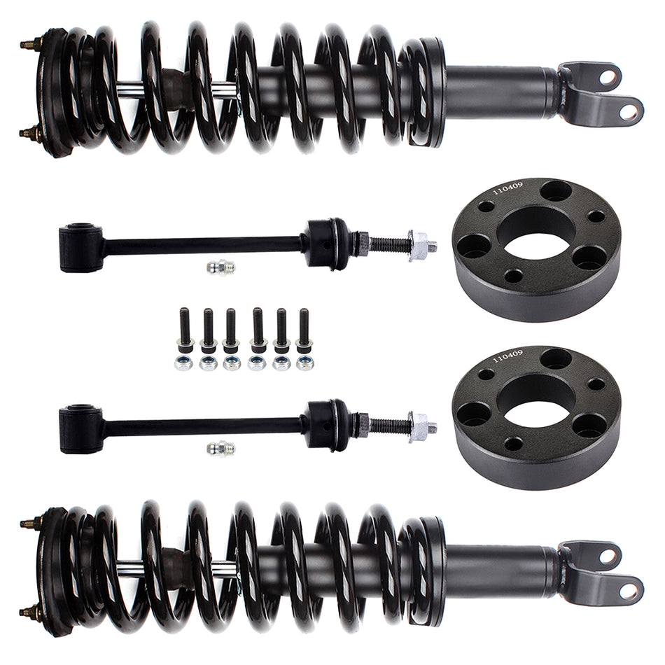 6 x Sway Bar Complete Strut Spring 2inch Leveling Lift Kit For 06-07 Dodge Ram 1500