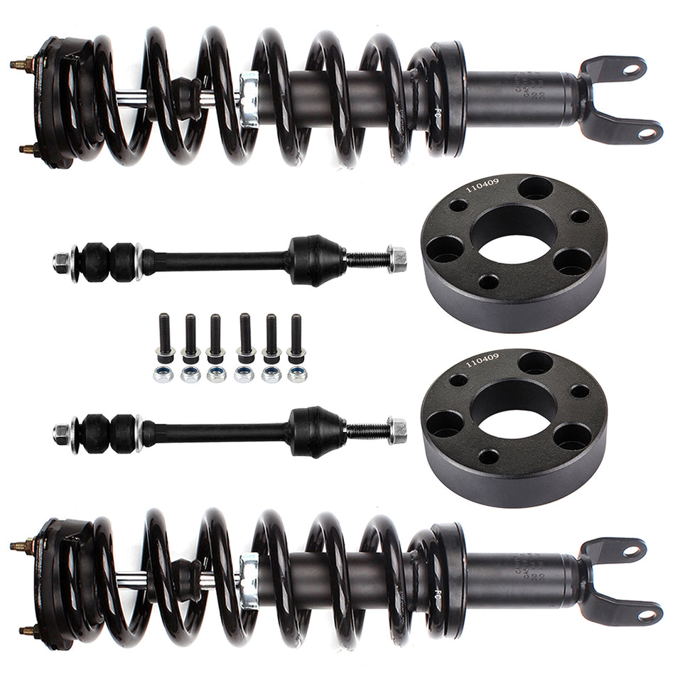 6pcs Sway Bar Complete Strut 2 inch front leveling lift kit for 2011-2014 Ram 1500