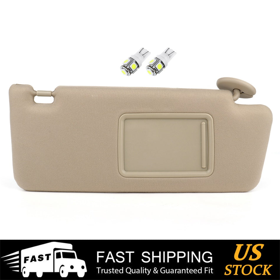 Right Side Sun Visor Tan For 2005-2014 Toyota Tacoma + License plate Light Free