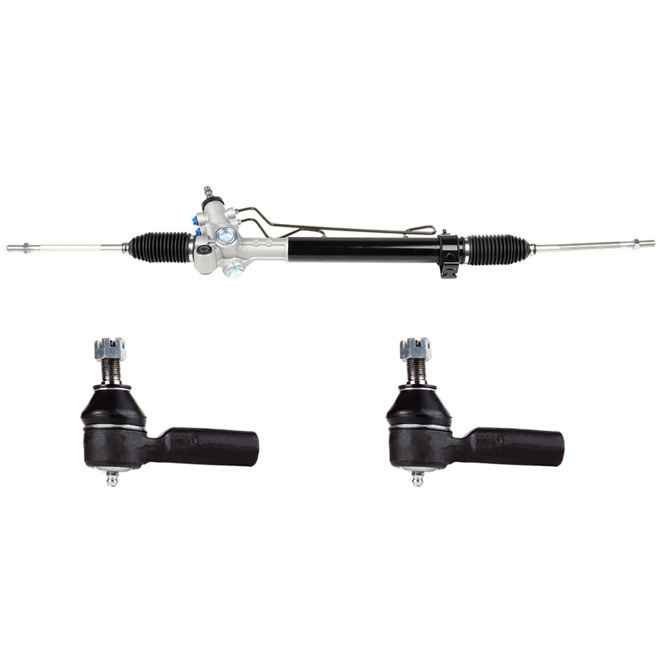 Power Steering Rack And Pinion + 2 Front Outer Tie Rod For Toyota Sienna
