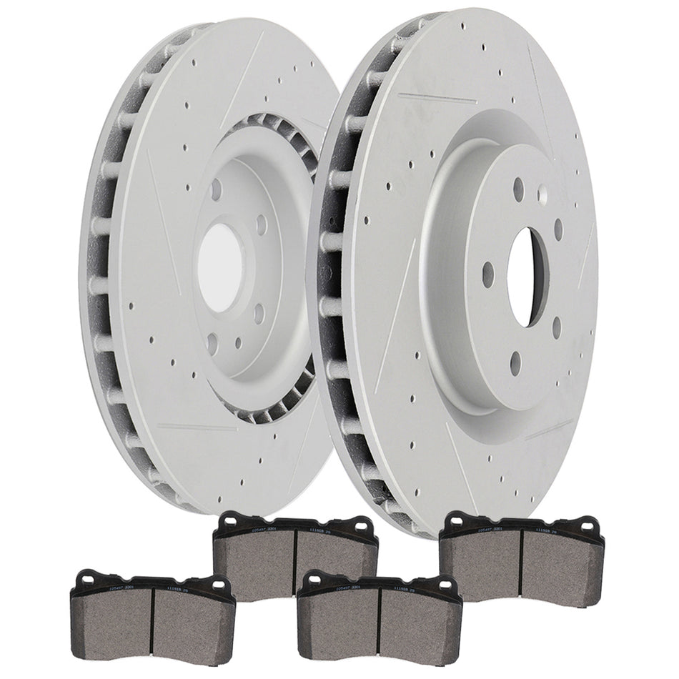 Ceramic Brake Pads & Rotors For 12-13 Buick Regal 09 Pontiac G8 Front