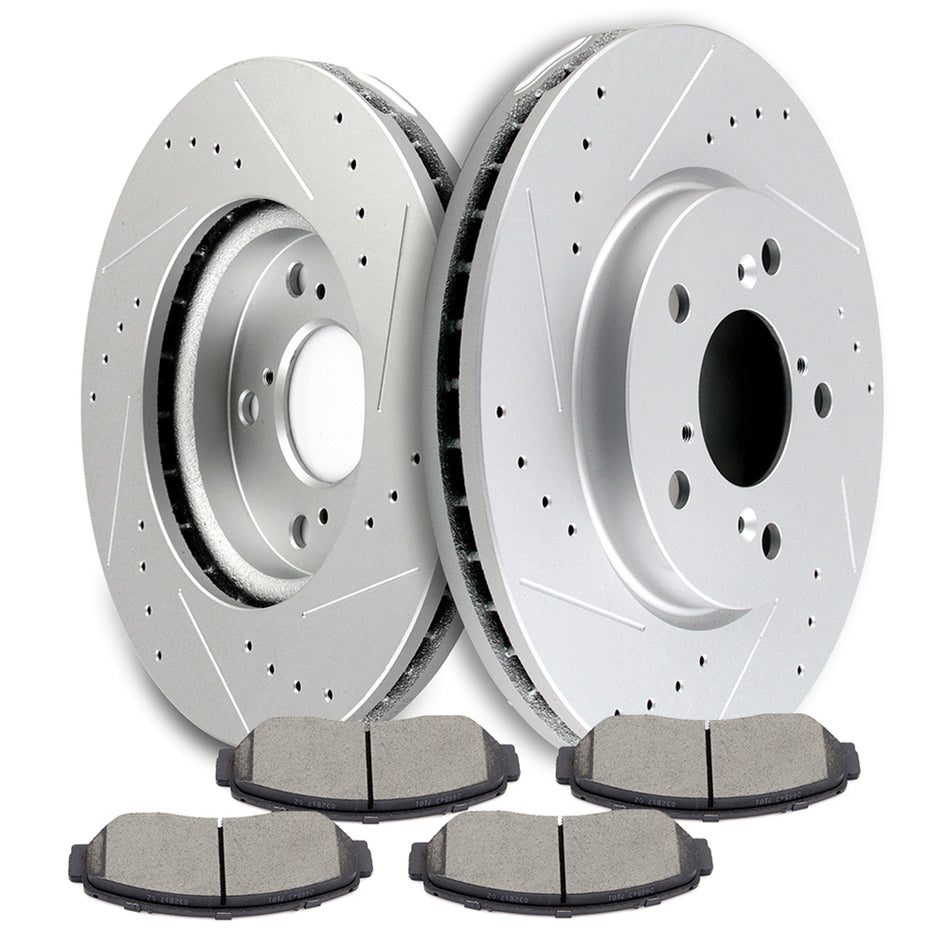 2005-2010 Honda Odyssey Ceramic Brake Pads And Rotors Front 298.4mm 6Pcs