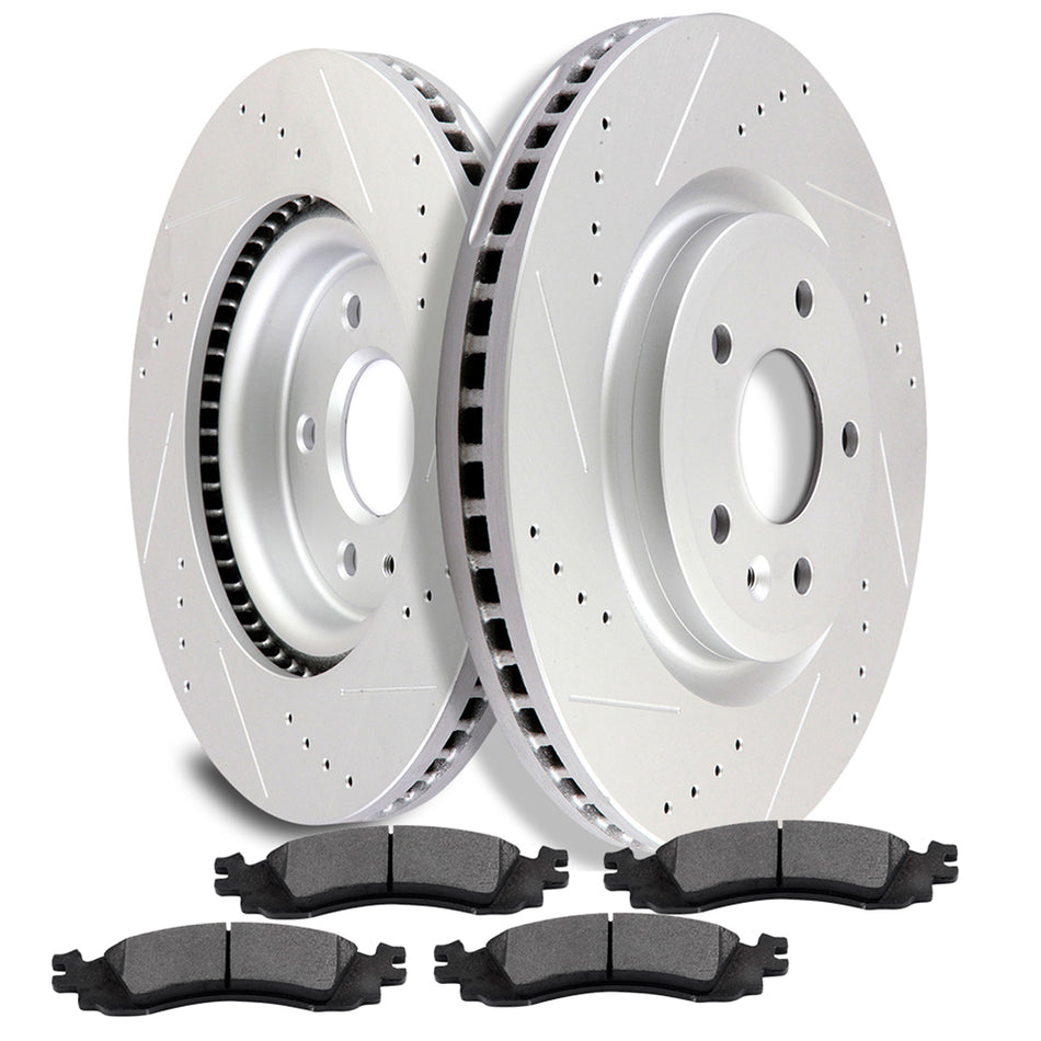 2010-2012 Ford Taurus Ceramic Brake Pads And Rotors Front