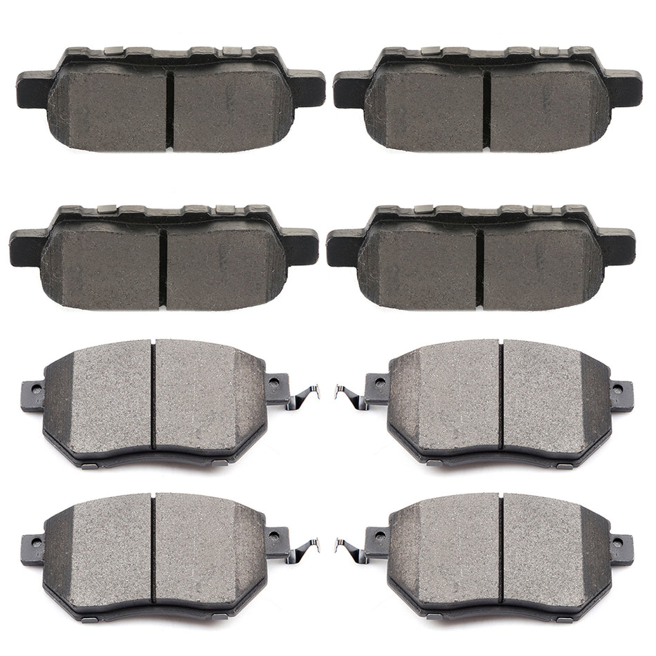 2009-2012 Nissan Murano Front And Rear Performance Ceramic Pads 8pcs
