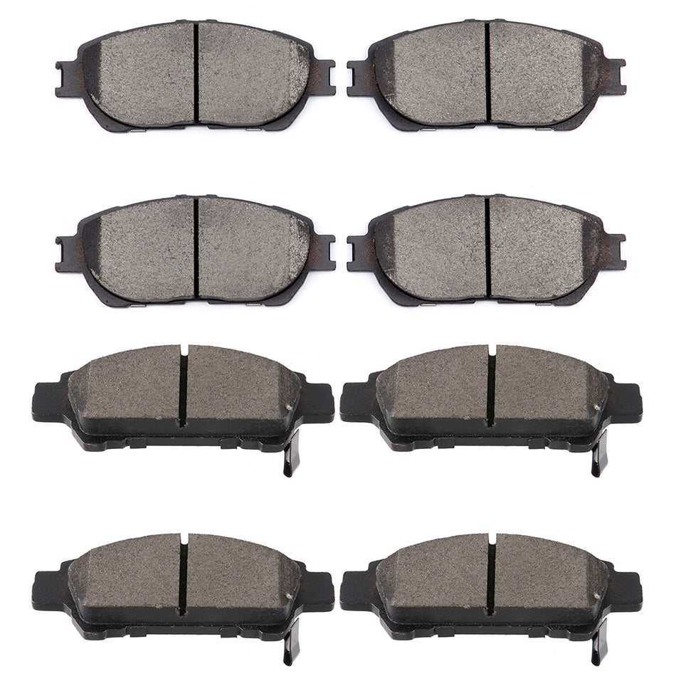 2004-2010 Toyota Sienna Ceramic Brake Pads Front And Rear 8Pcs
