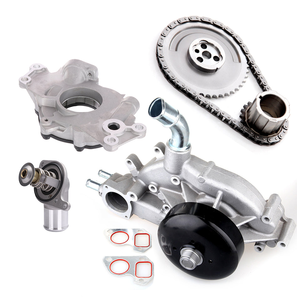 2005 6.0L Chevy Express 2500,2005-2006 Chevy Express 3500 Timing Chain Oil Pump Water Pump Coolant Thermostat Housing Kit 1 set