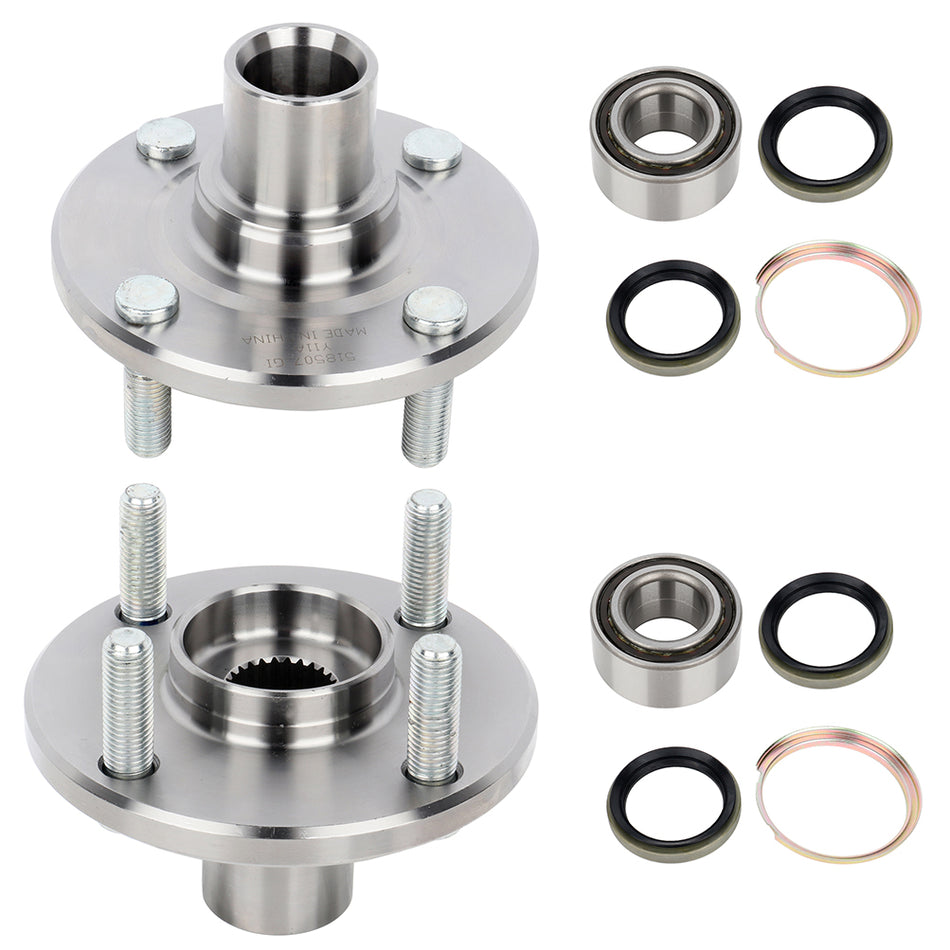 93-97 Geo Prizm 88-02 Toyota Corolla Pair Wheel Bearing Hub Front