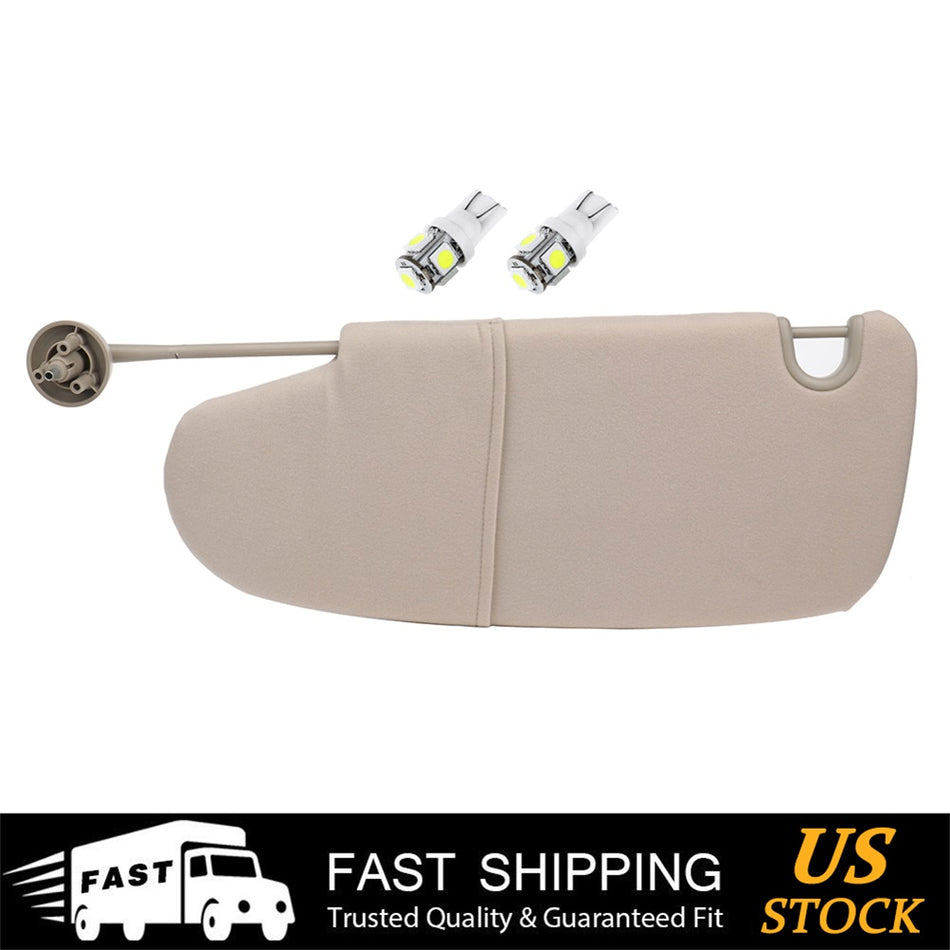 FOR 02-08 DODGE RAM GRAY LEFT SUN VISOR EXTENDABLE + License Plate Lights Free