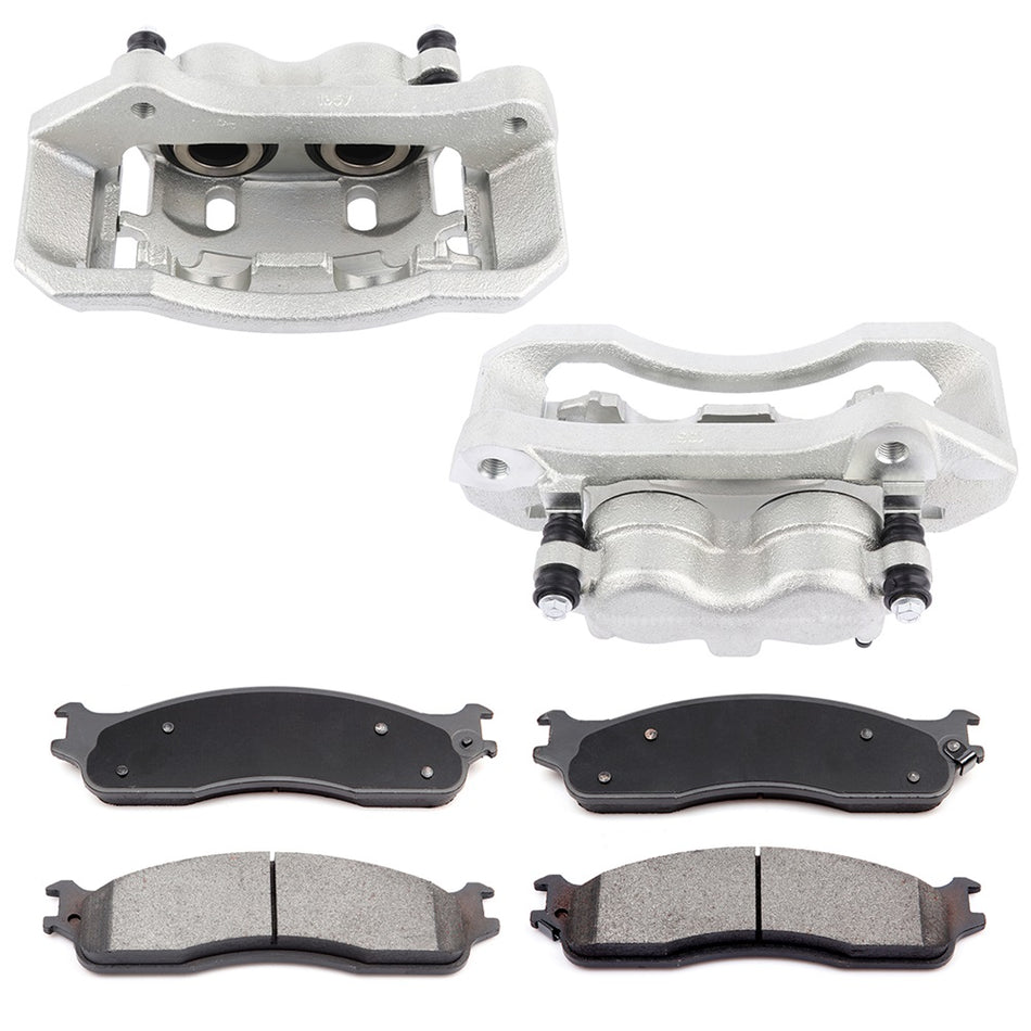 Front Brake Calipers And Ceramic Pads For Dodge Ram 1500 2500 3500 2006-2008