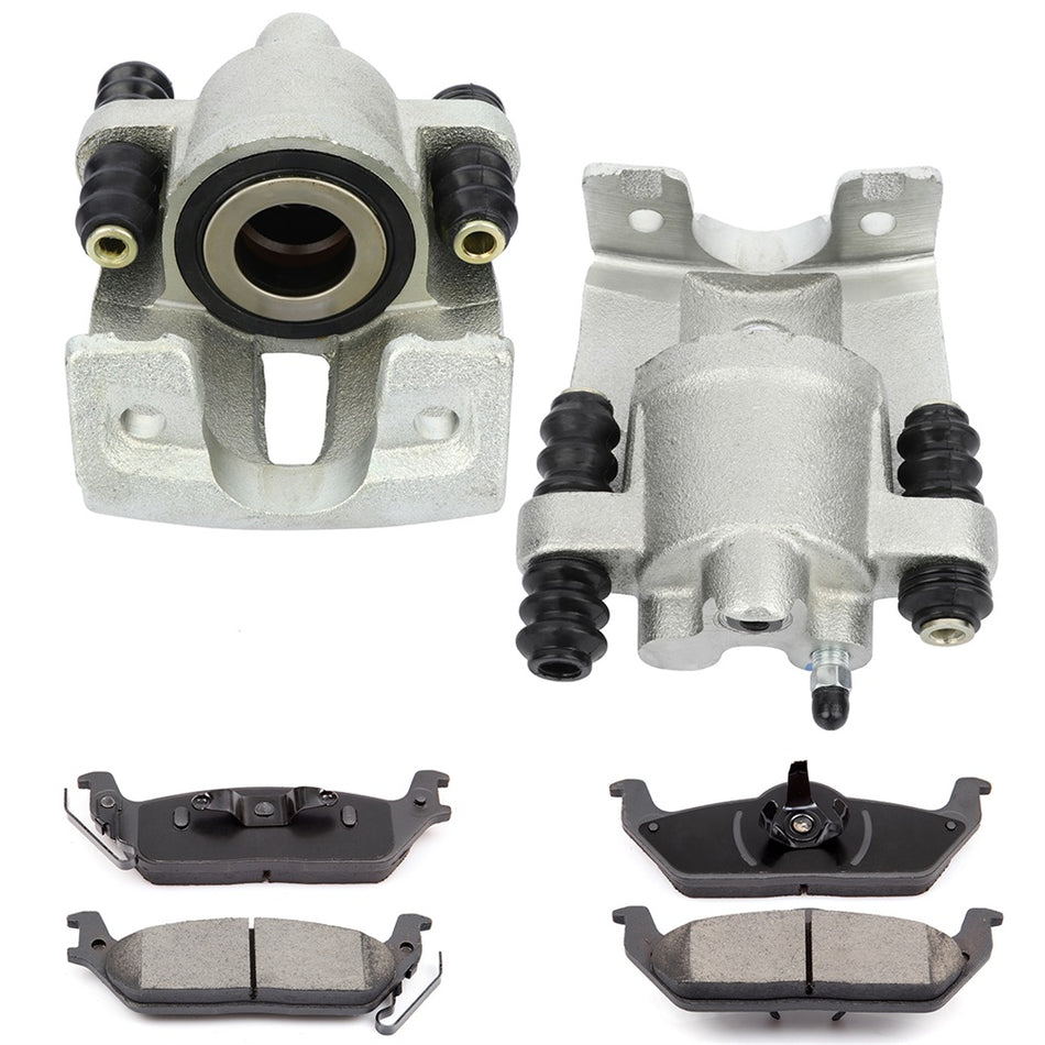 Rear Brake Calipers And Ceramic Pads For Ford F-150 Lincoln Mark LT 2006-2008