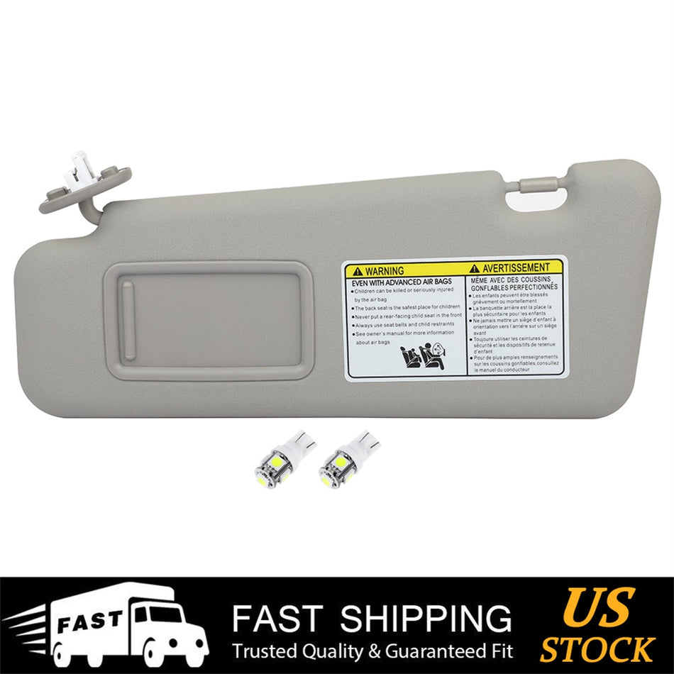 For 08-13 Highlander Driver Gray Sun Visor W/sunroof + License Plate Lights Free