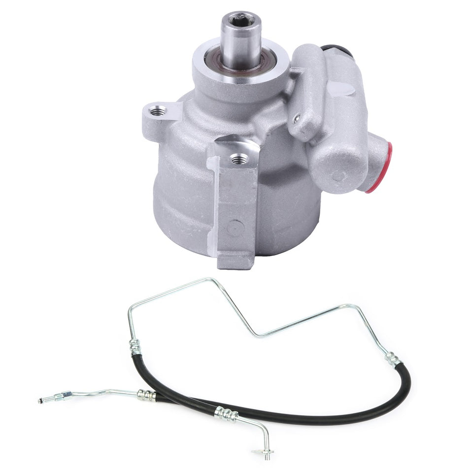 For Chevy Trailblazer GMC Envoy 02-06 Power Steering pump w/ Pressure Line Hose