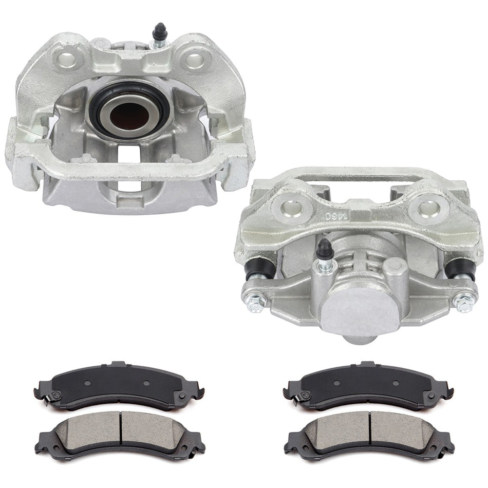 Rear Brake Calipers And Ceramic Pads For GMC Yukon Sierra 1500 2001-2002
