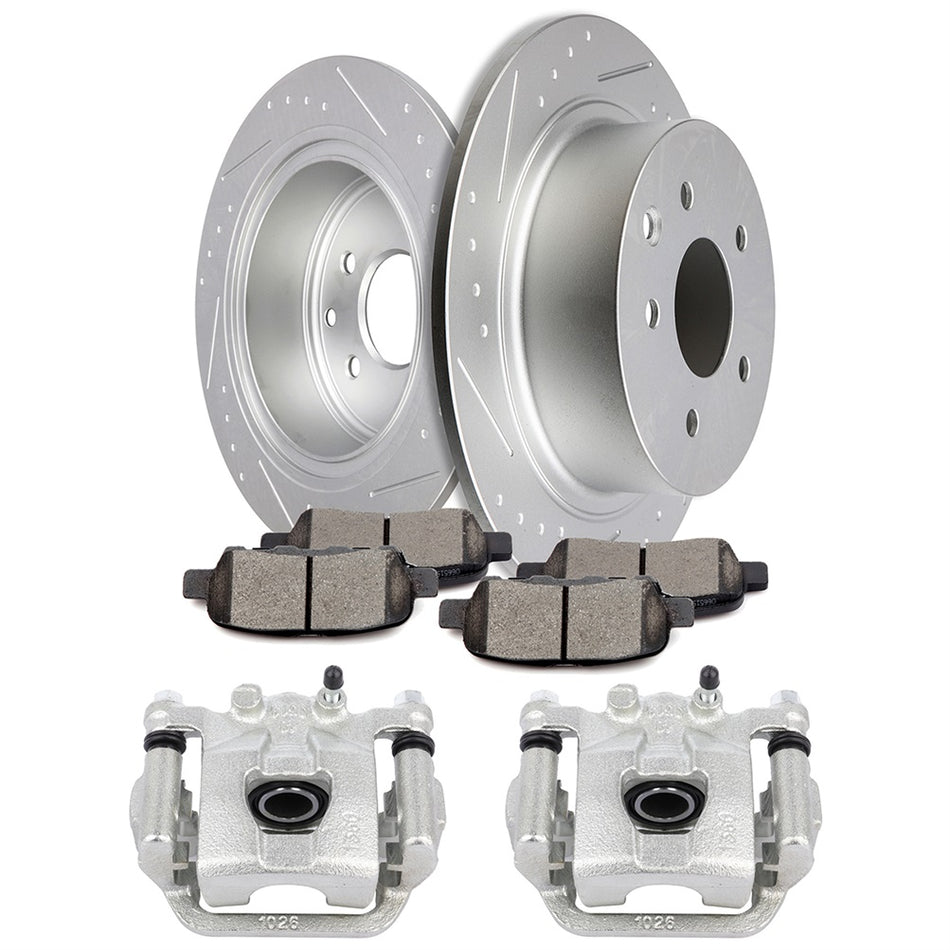 Rear Brake Rotors Calipers And Ceramic Pads For Nissan Altima Sentra Maxima Juke