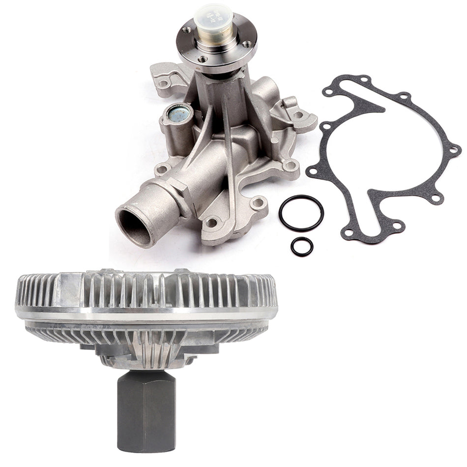 Water Pump & Electric Fan Clutch For 03 Ford E-150 Ford E-150 Club Wagon 97-02 Ford E-150 Econoline