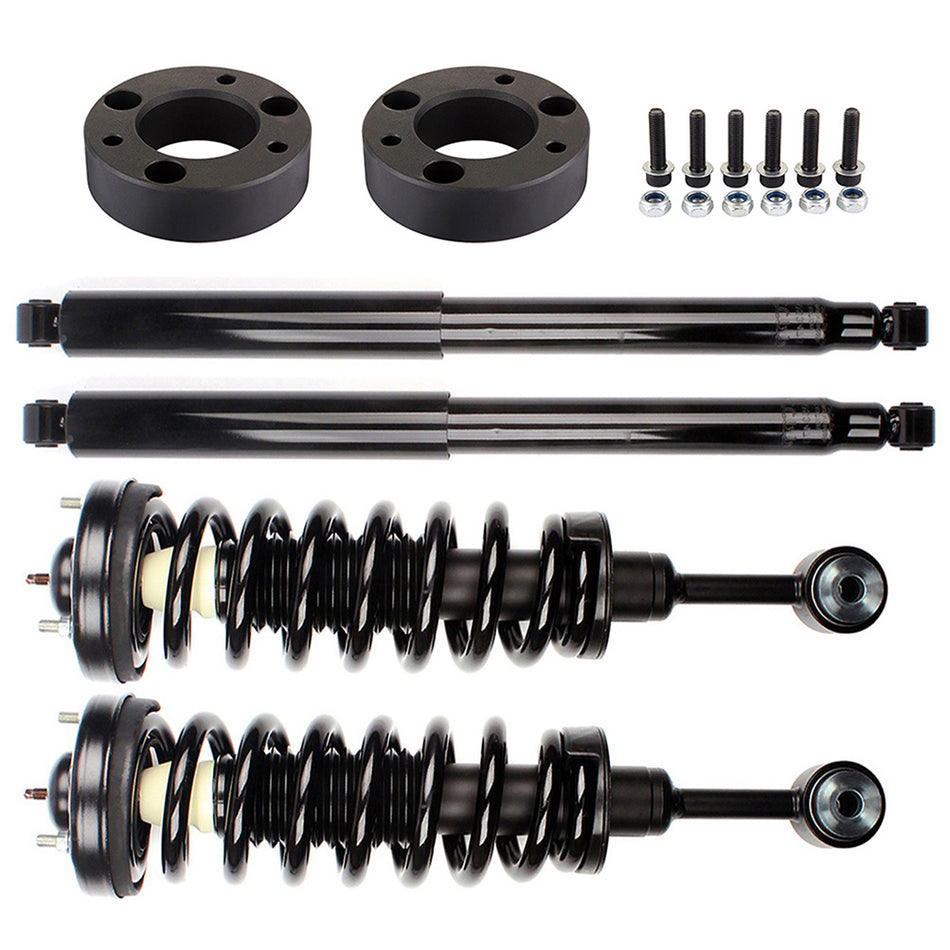 2.5 inch Front Leveling Kit & Front Struts Coil Spring & Rear Shocks For Ford F-150