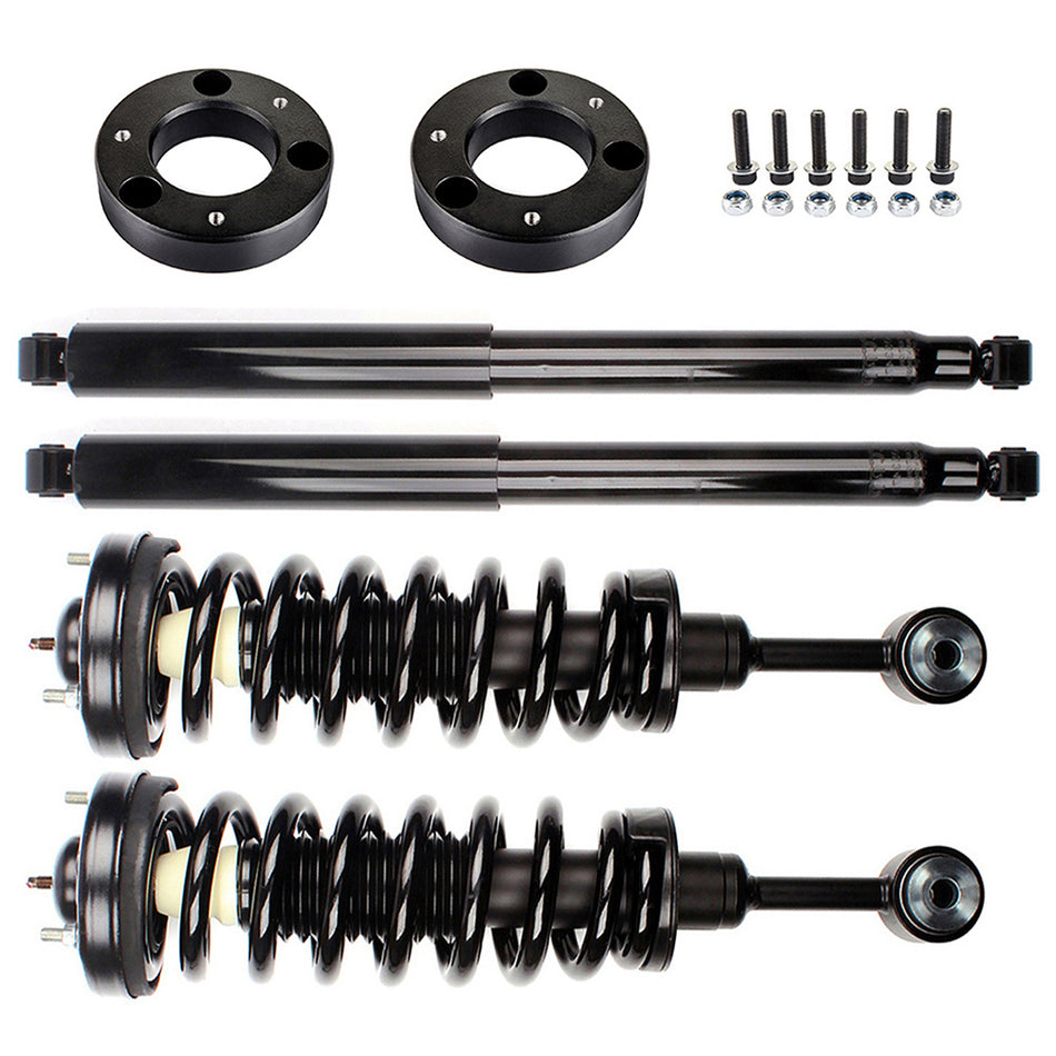 2 inch Front Leveling Kit & Front Struts Coil Spring & Rear Shocks For Ford F-150