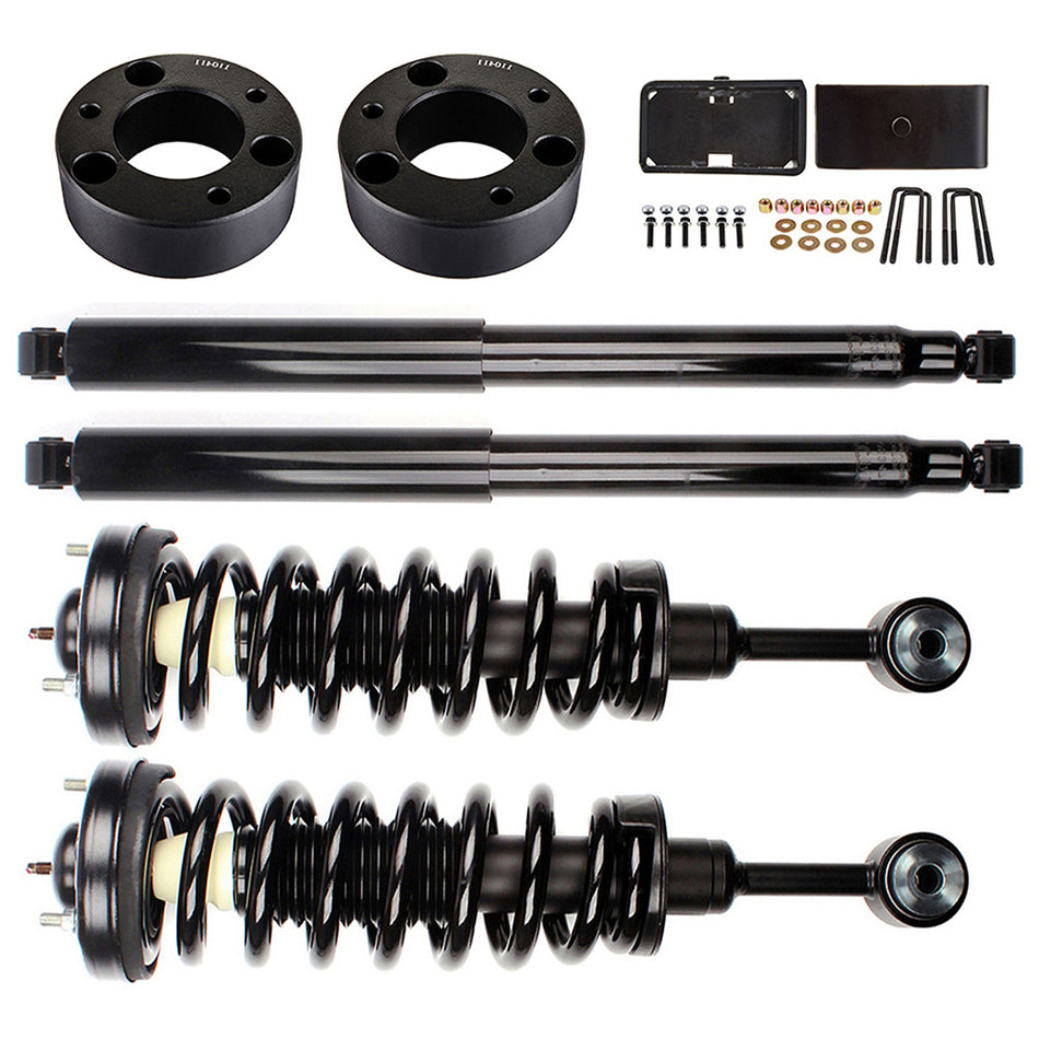 3 inch F + 2 inch R Leveling Kit & Front Struts Coil Spring & Rear Shocks For Ford F-150
