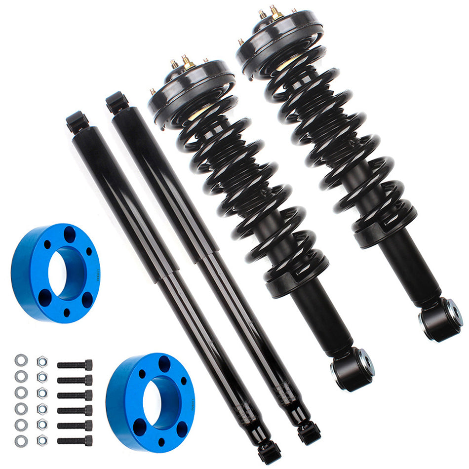 2.5 inch Front Leveling Kit & Front Struts & Rear Shocks For 2009-2012 Ford F-150