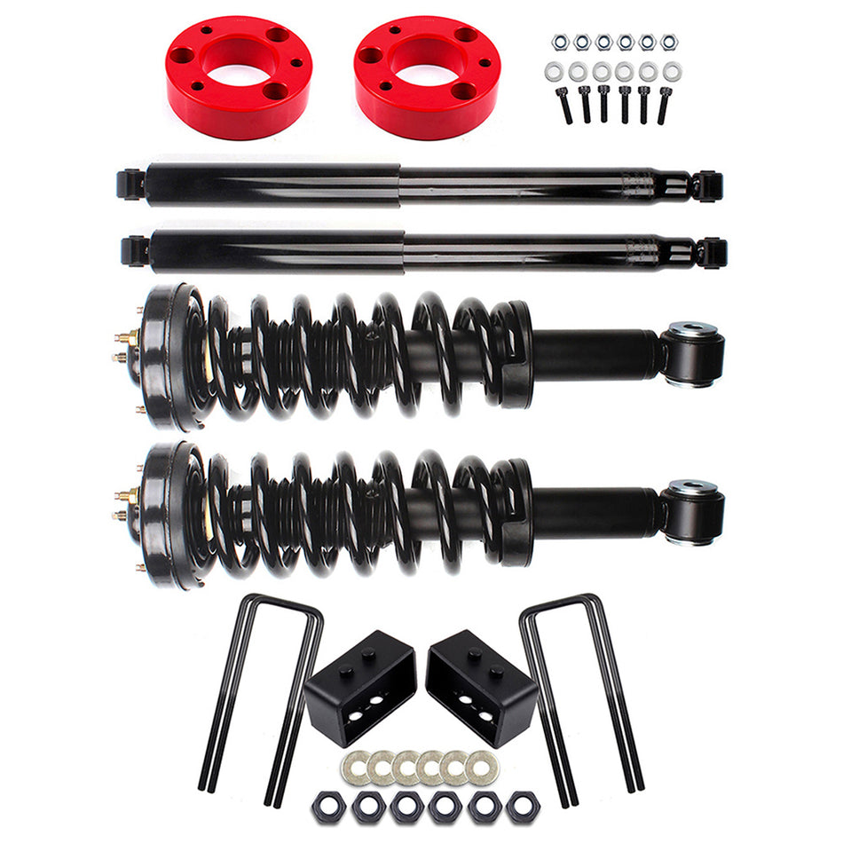 2.5 inch F + 2 inch R Leveling Kit & Front Struts & Rear Shocks For Ford F-150 2009-2012