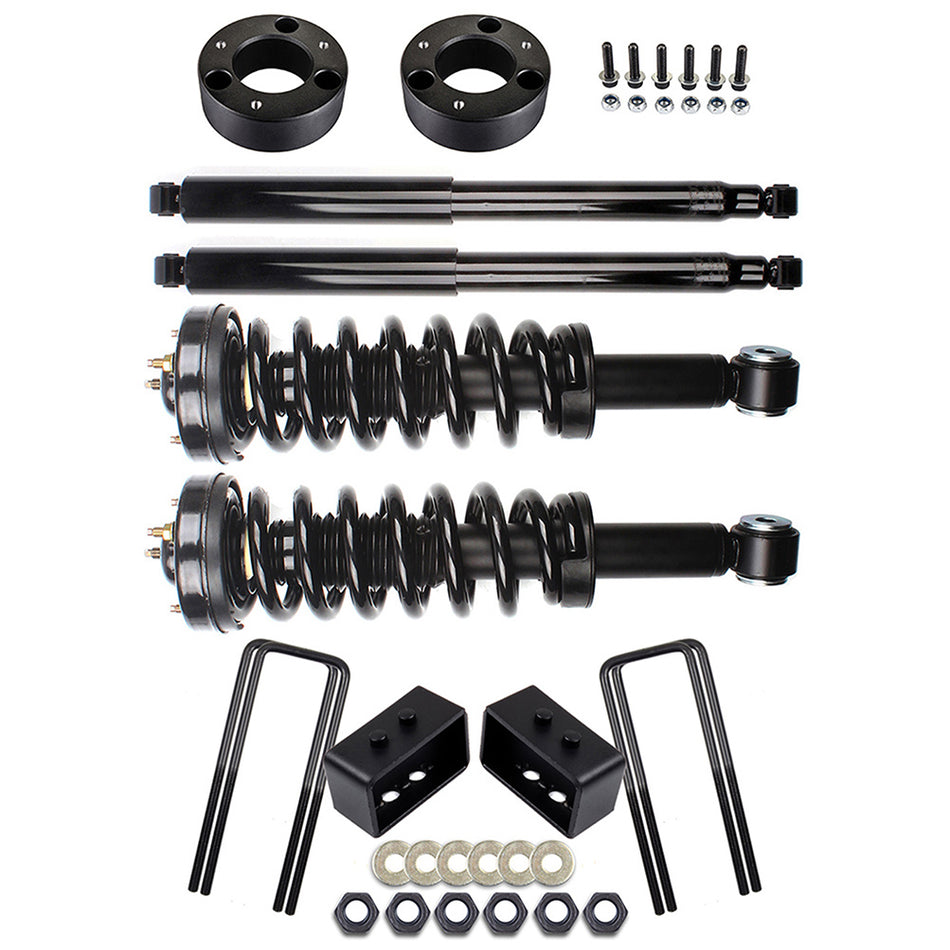 3 inch F + 3 inch R Leveling Kit & Front Struts & Rear Shocks For Ford F-150 2009-2012