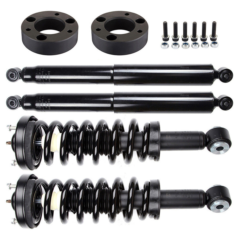 2.5 inch Front Leveling Kit & Front Struts & Rear Shocks For Ford F-150 2004-2008