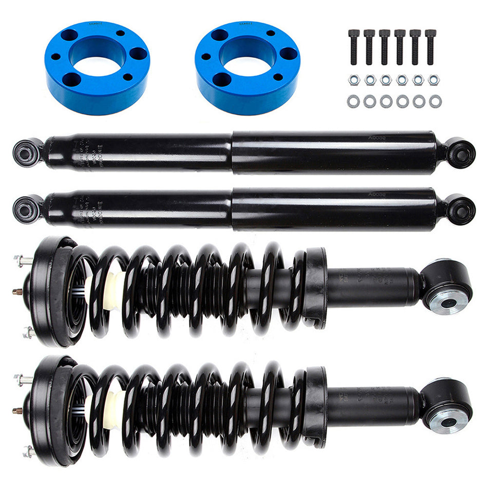 2.5 inch Front Blue Leveling Kit & Front Struts & Rear Shocks For Ford F-150 04-2008