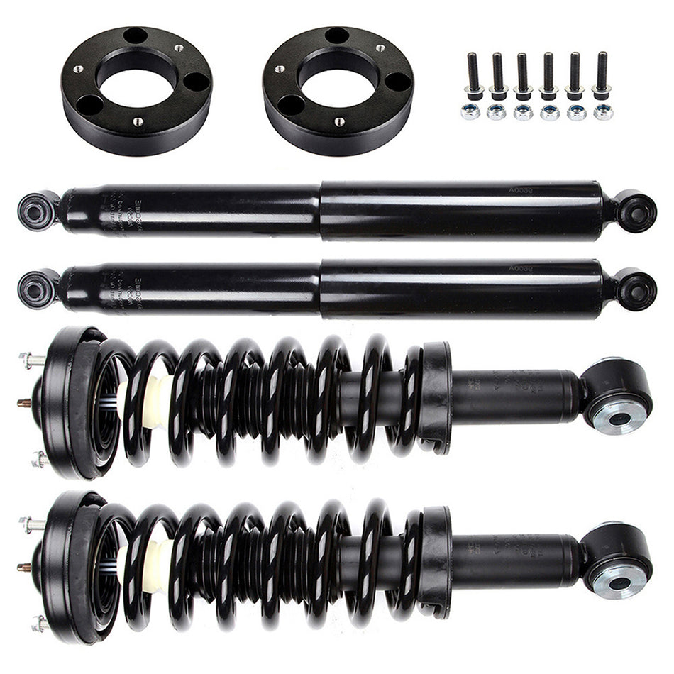 2 inch Front Leveling Kit & Front Struts & Rear Shocks For Ford F-150 2004-2008 2WD