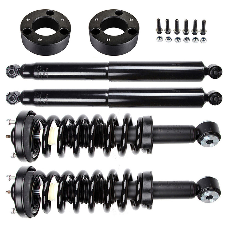 3 inch Front Leveling Kit & Front Struts & Rear Shocks For Ford F-150 2004-2008 2WD