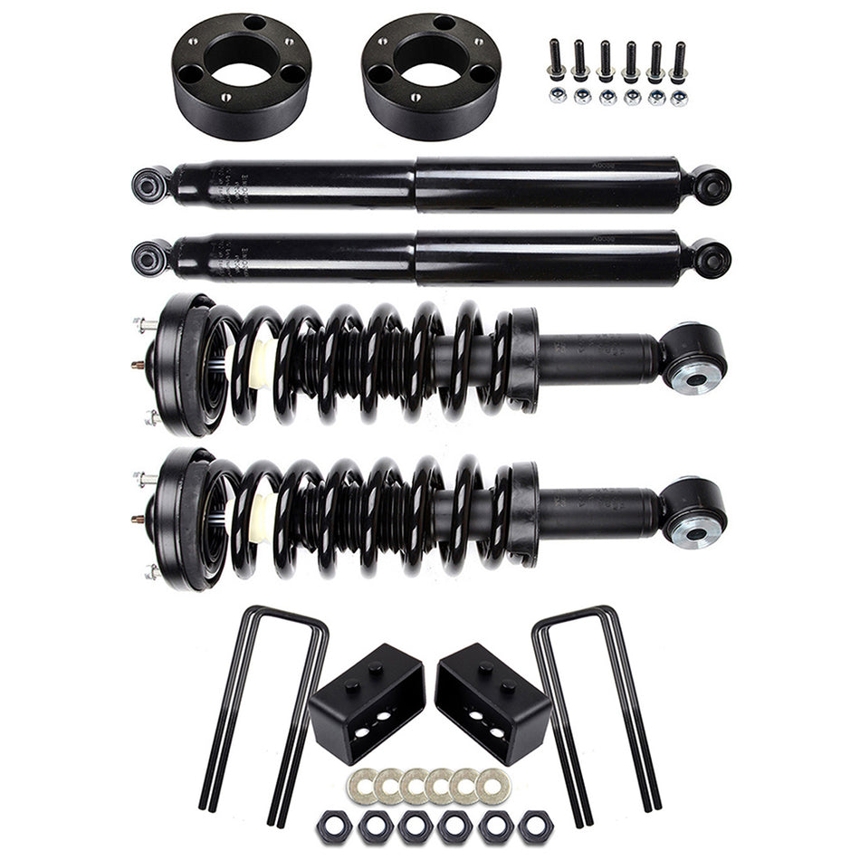 3 inch F + 3 inch R Leveling Kit & Front Struts & Rear Shocks For Ford F-150 2004-2008