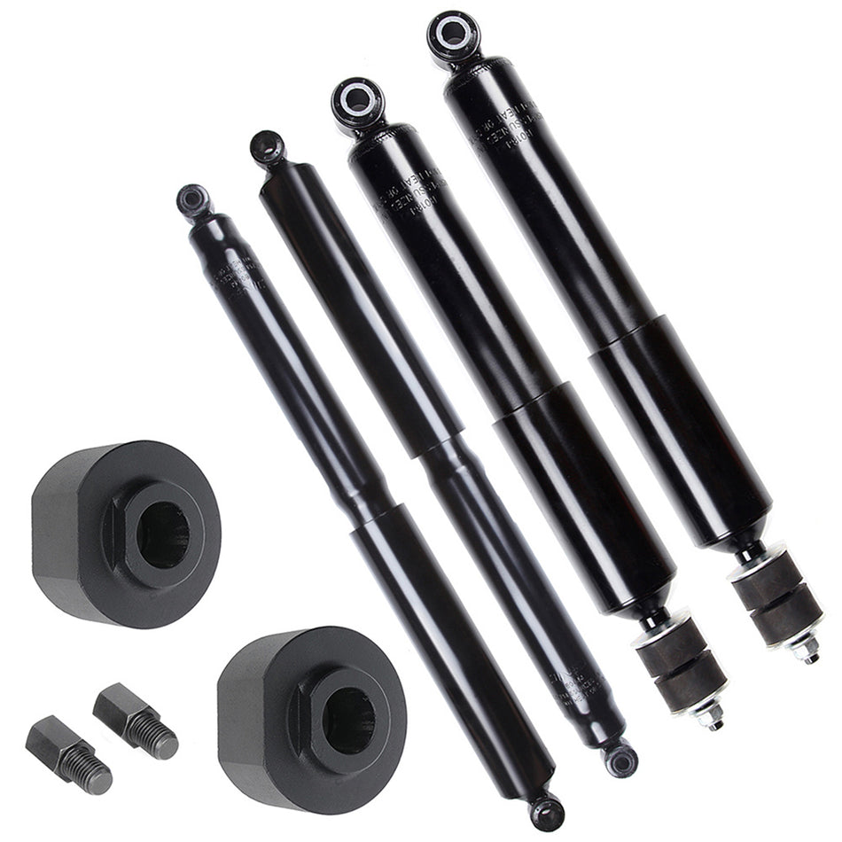 For 2000-2004 Ford F-250 Super Duty 2WD 2.5 inch Front Leveling Kit & Shock Struts