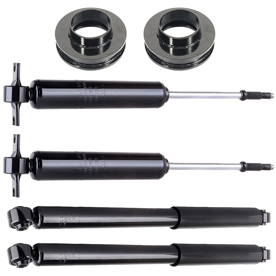 2 inch Front Leveling Kit & Full Set Shocks Struts For Dodge Ram 1500 2500 3500 2WD