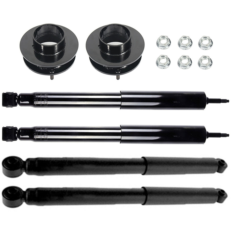 2 inch Front Leveling Kit & Full Set Shocks Struts For Dodge Ram 1500 2500 1994-2001