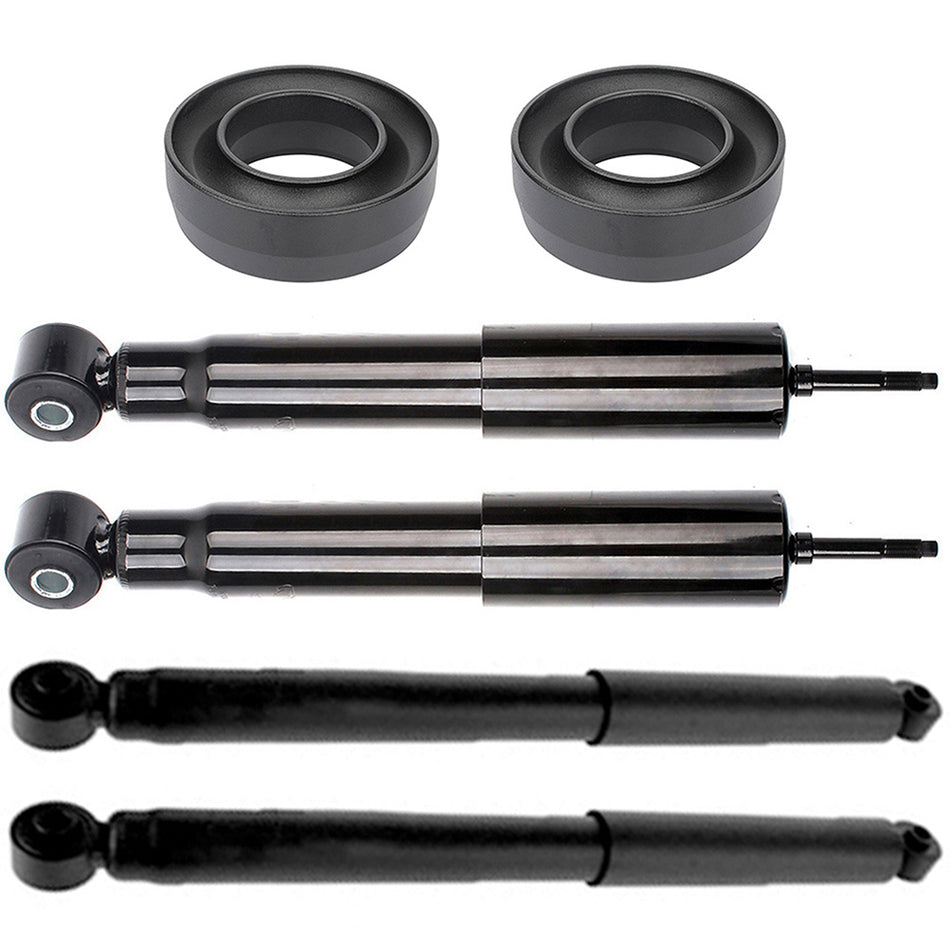 2 inch Front Leveling Kit & 4X Struts Shocks Fits Dodge Ram 1500 2500 3500 2WD 94-01