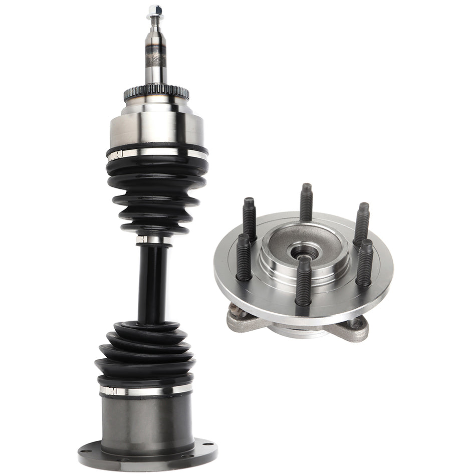 LH or RH Front Wheel Hub Bearing And CV Axle Shaft For Ford F-150 2004-2005