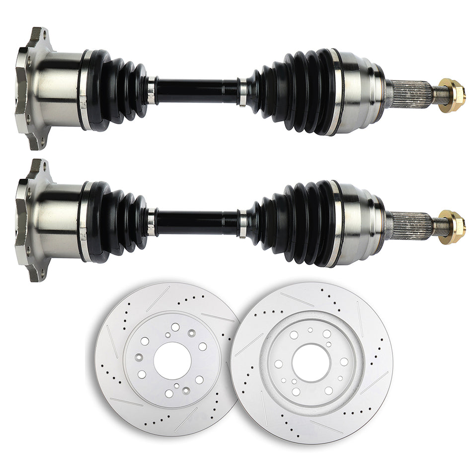 for Chevrolet Silverado 1500 WT SL Base 4.3L 1999-06 Front Brake Rotors CV Axle